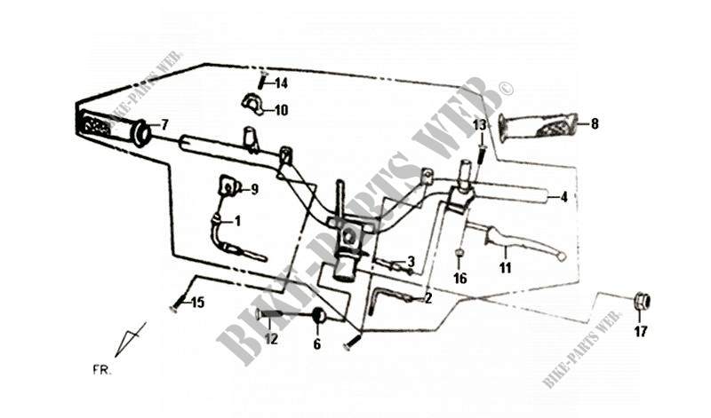 CABLE SWITCH HANDLE LEAVER para SYM SYMPHONY 50 (45KMH) (AY05W-T) (K9) 2009