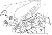 CARCASAS DE MOTOR para SYM DD50 FIX (25 KMH) E2 (FT05V2-6) (K4) 2004