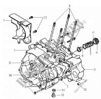 CARCASAS DE MOTOR para SYM HUSKY 125 (N125A-6) (K3-K4) 2004
