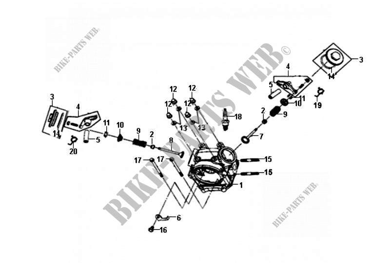 CABEZA DE CILINDRO para SYM FIDDLE II 50 (25 KMH) (NEW ENGINE) (AF05W1-6) (K9-L2) 2009