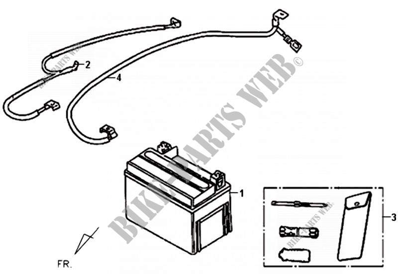 BATTERY?TOOL BOX para SYM FIDDLE II 50 (45 KMH) (AF05W-6) (L0-L4) 2013
