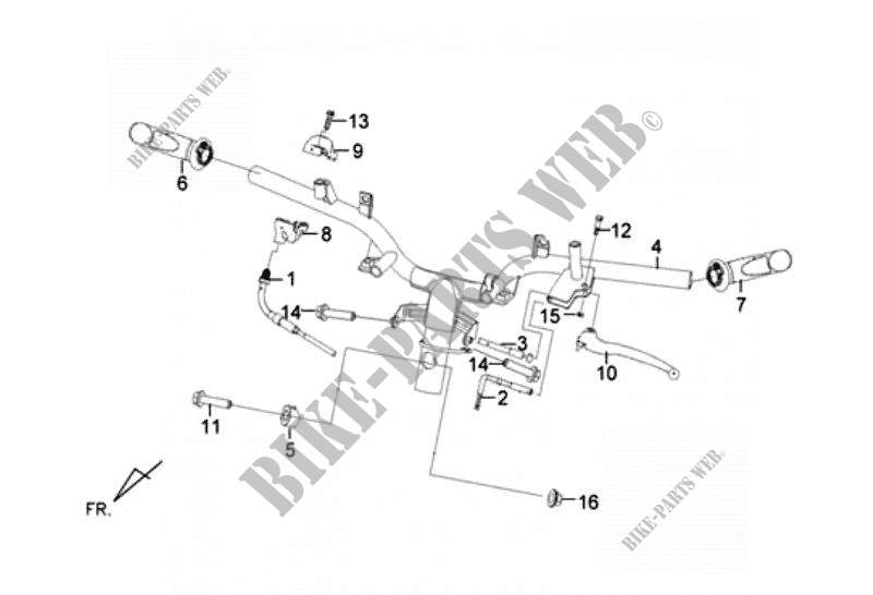 CABLE SWITCH HANDLE LEAVER para SYM FIDDLE II 50 (45 KMH) (AF05W-F) (NEW ENGINE) (K9-L2) 2010