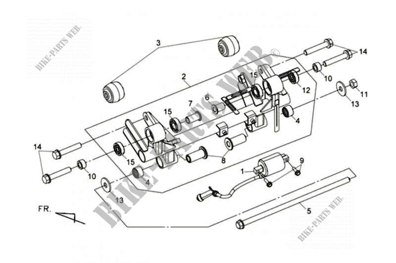 ENLACE DE COLGADOR DE MOTOR para SYM MAXSYM 400 EFI (LX40A2-F) (L2) 2012