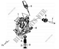 CUBIERTA DE CARTER DERECHA para SYM GTS 125I ABS-SNS  (LN12WD-EU) (E4) (L7) 2017